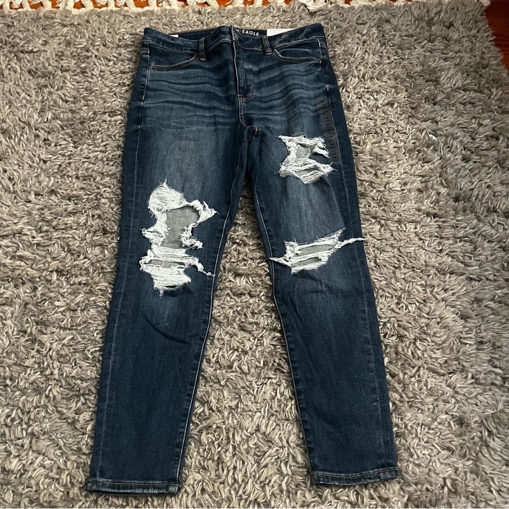 American eagle high rise distressed Jeggings size 14